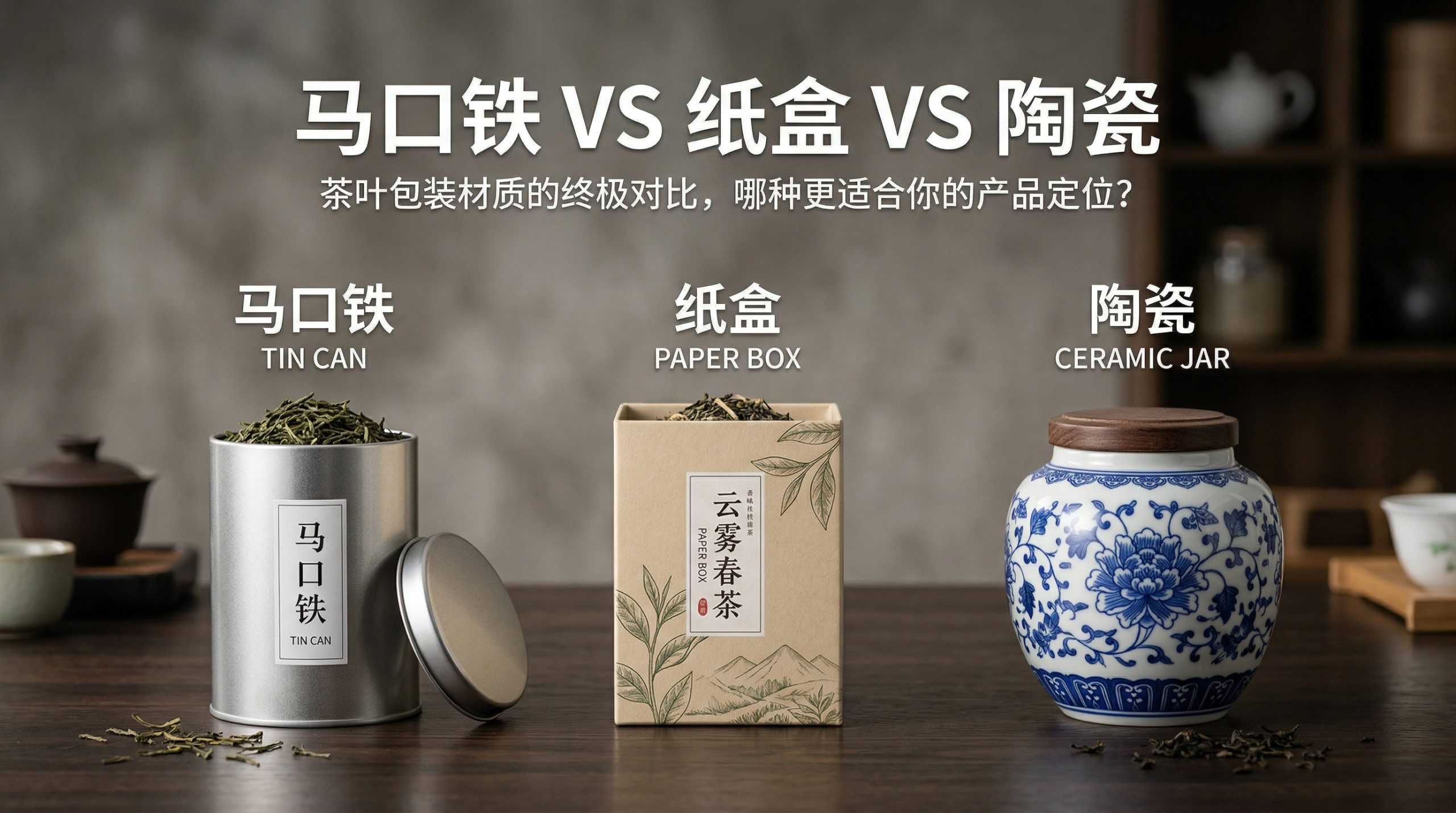 马口铁VS纸盒VS陶瓷：茶叶包装材质的终极对比，哪种更适合你的产品定位？